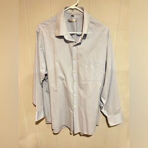 Men’s XL Geoffrey Beene light blue diamond print long sleeve shirt